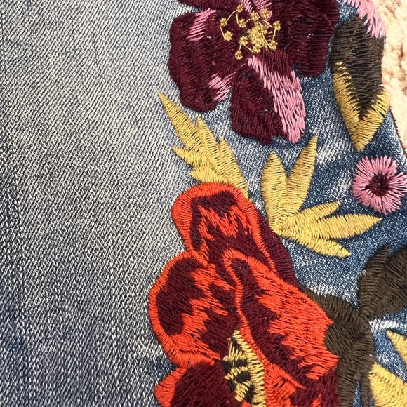 William Rast Embroidered Skinny Jeans Floral Justin Timberlake 25 Boho - Picture 10 of 10